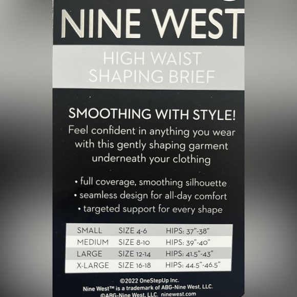 Brand New Nine West High Waist Shaping Brief Large Black - Underwear - Picture 2 of 3